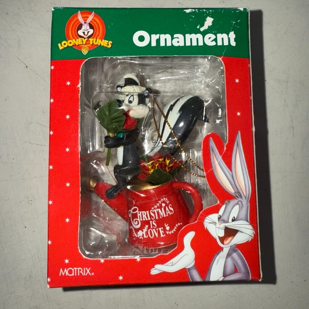 Vintage Looney Tunes Pepe Le Pew Christmas is Love Ornament